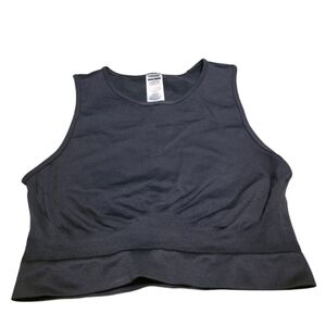 Gymshark Black Seamless Crop Tank Sculpting Athletic Top XL